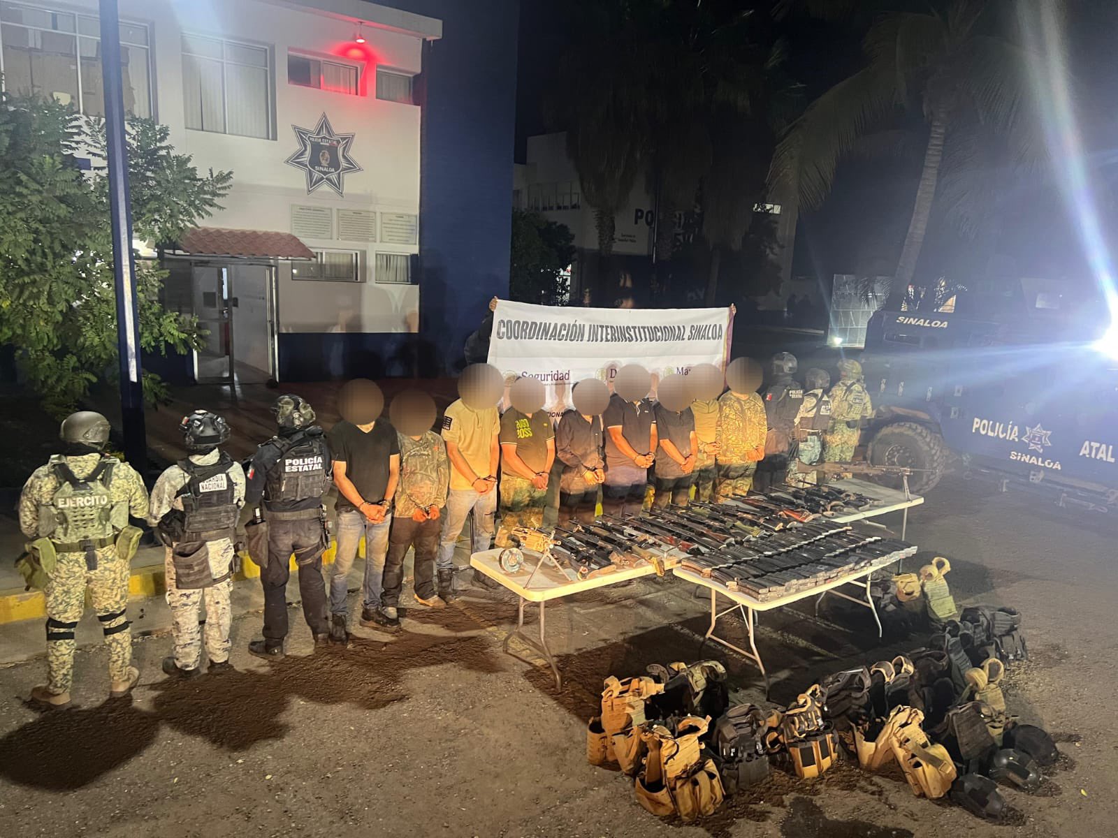 Operativo en El Guasimal, Culiacán, tras presunto enfrentamiento deja cinco muertos y nueve detenidos
