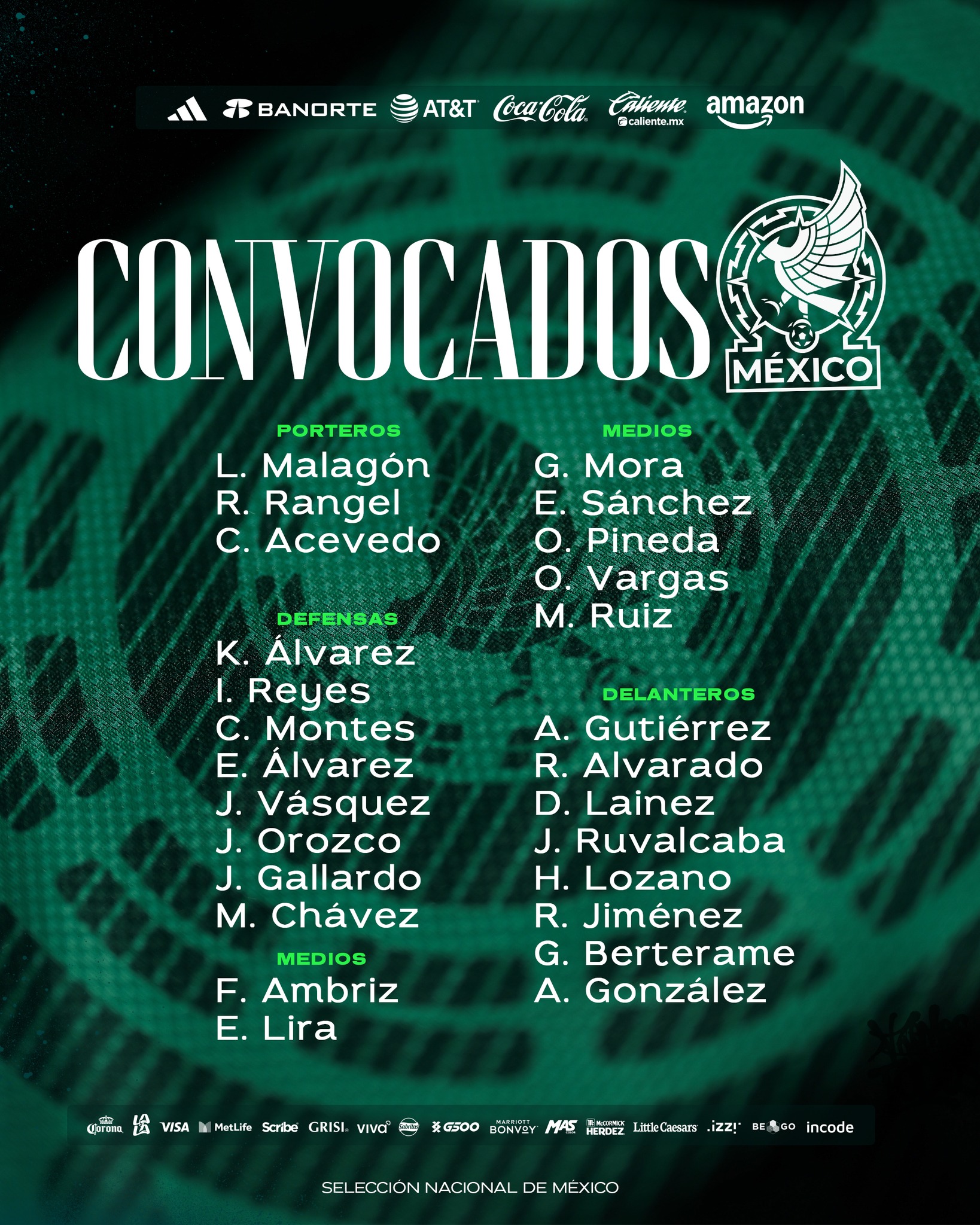 La nueva sangre del Tri: Javier Aguirre revela su lista para los duelos ante Uruguay y Paraguay