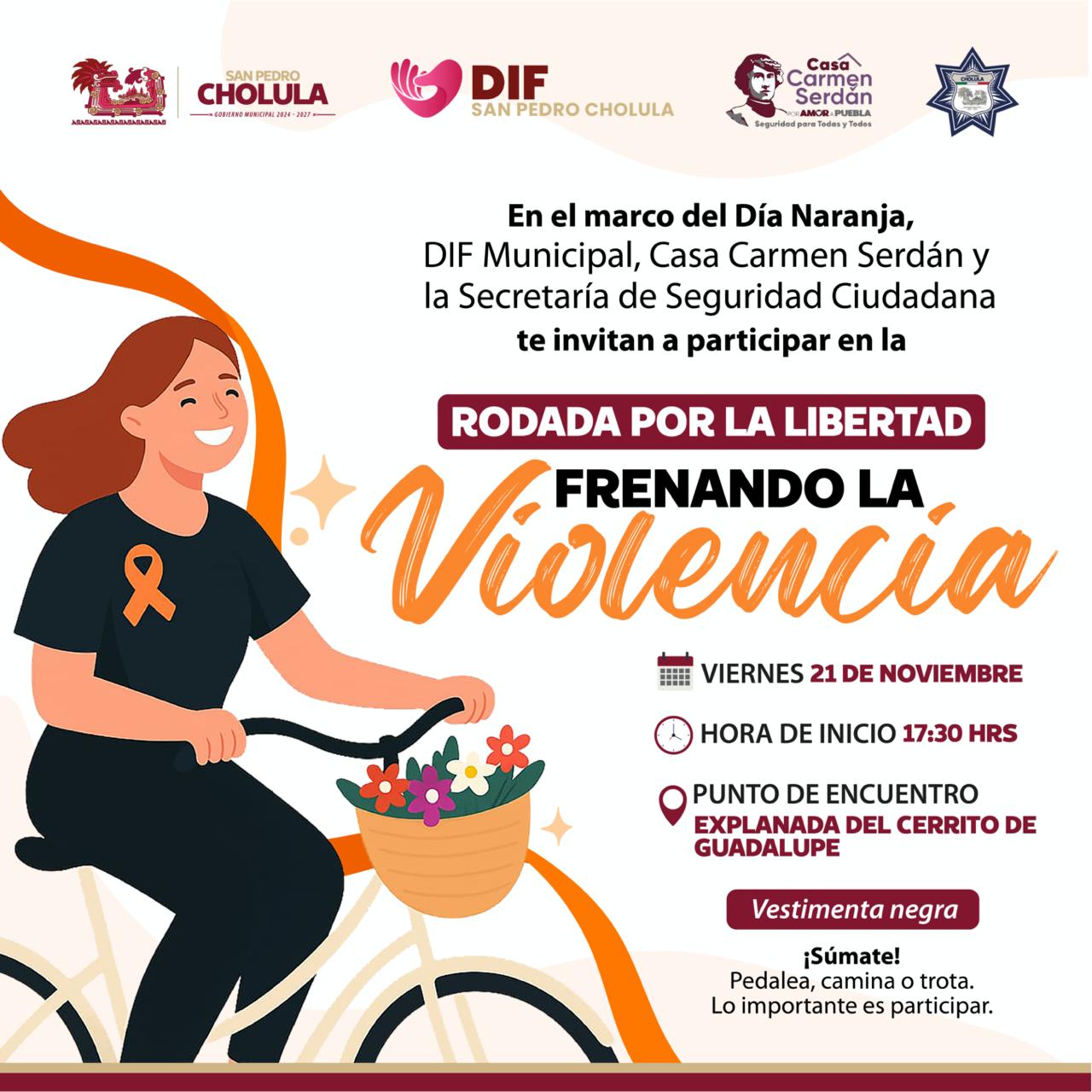 San Pedro Cholula impulsa jornada “Frenando la violencia” por el Día Internacional para la Eliminación de la Violencia