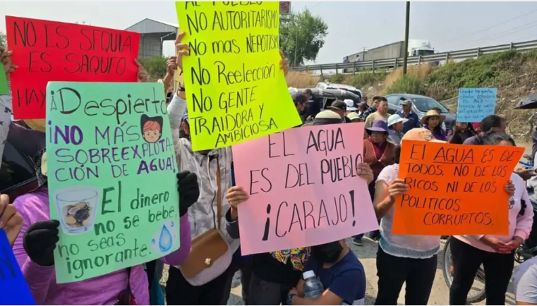 Soapap opera con sobreextracción crítica de agua en Xoxtla; colectivos denuncian crisis hídrica agravada