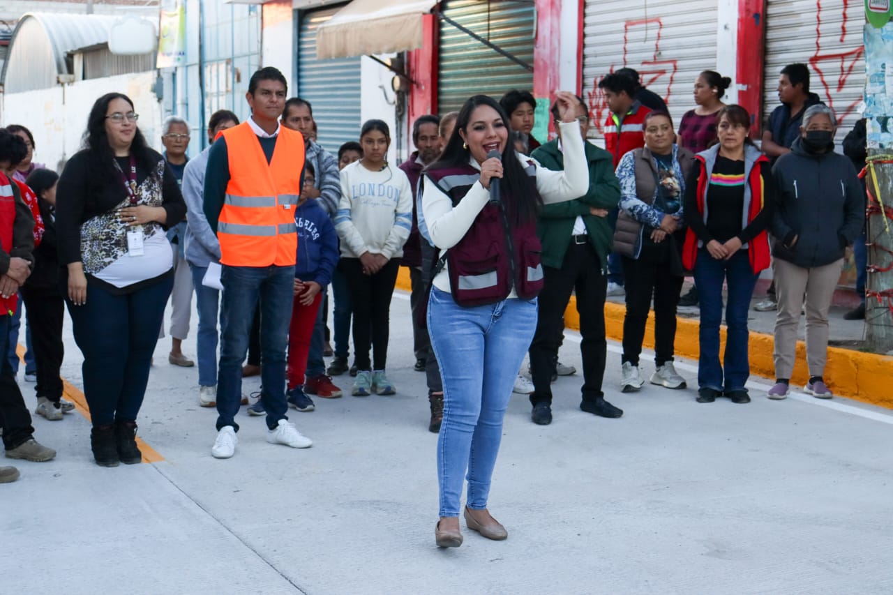 Tonantzin Fernández inaugura vialidades rehabilitadas en juntas auxiliares de San Pedro Cholula