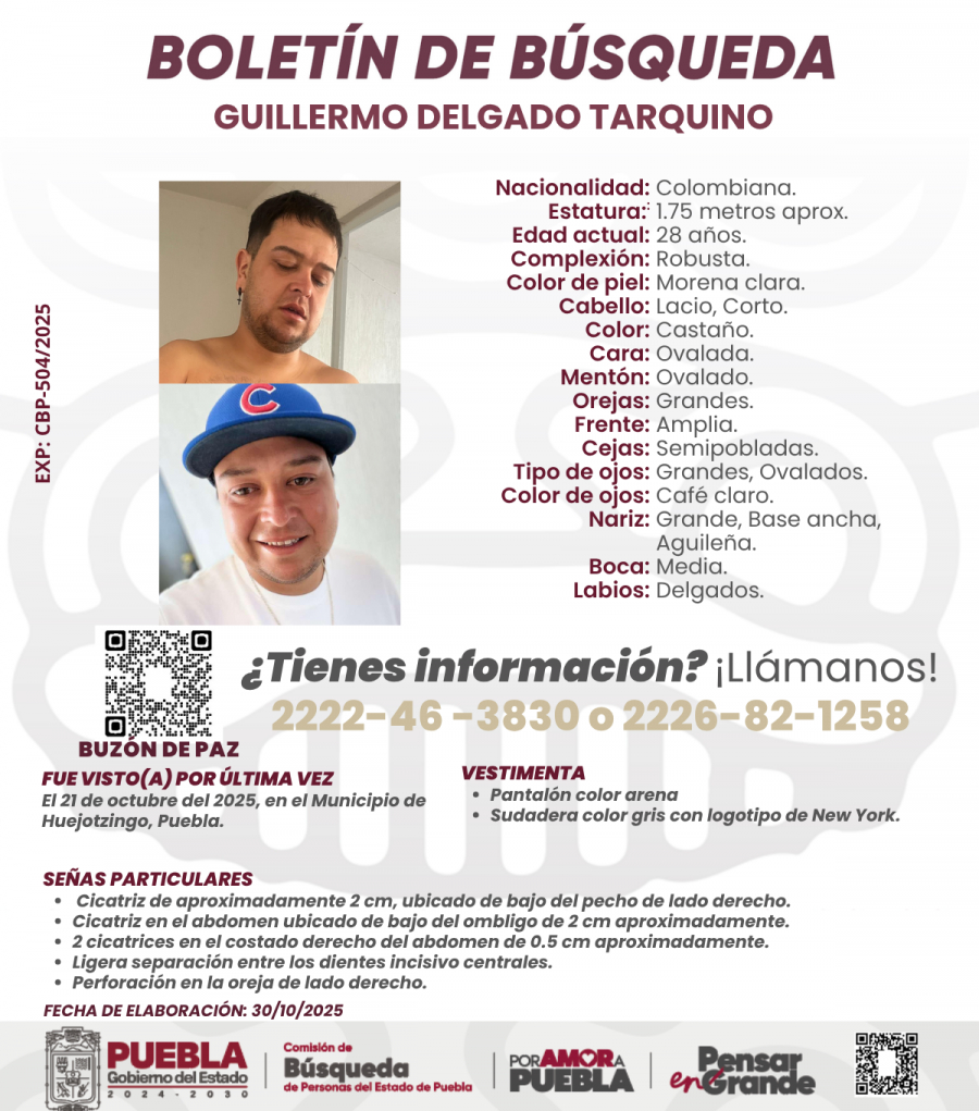 Confirman identidad de colombianos hallados sin vida en Huejotzingo; llevaban tres meses desaparecidos