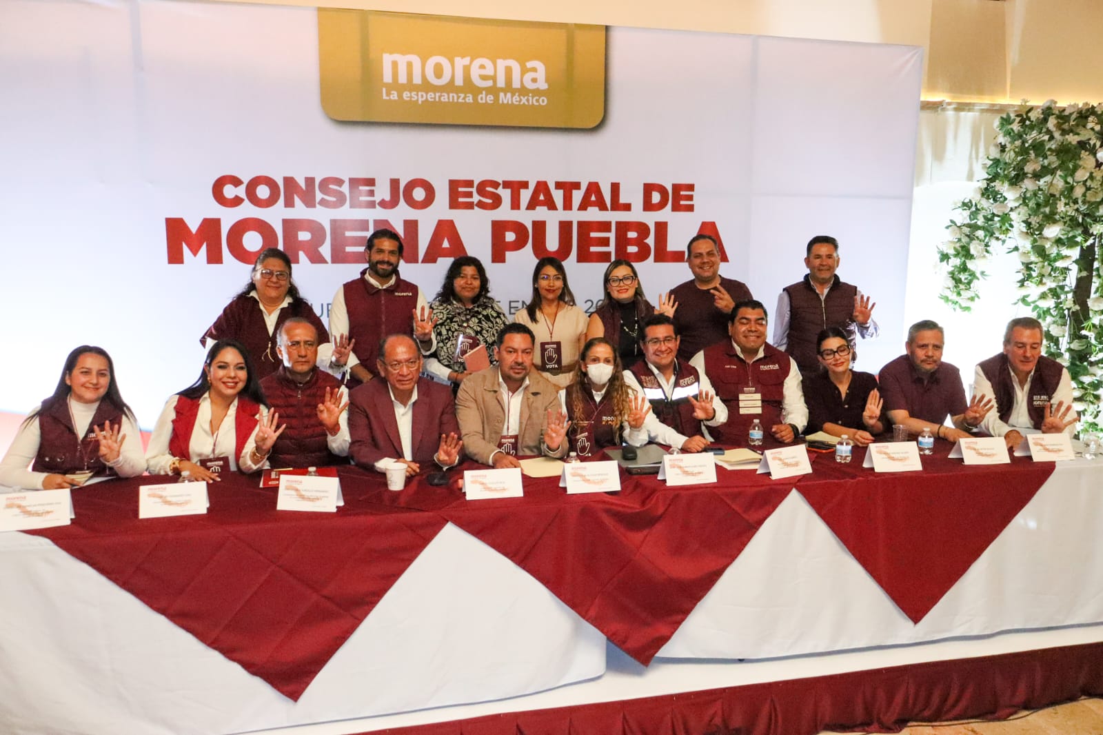Morena realiza por primera vez su Consejo Estatal fuera de Puebla capital; San Pedro Cholula fue la sede
