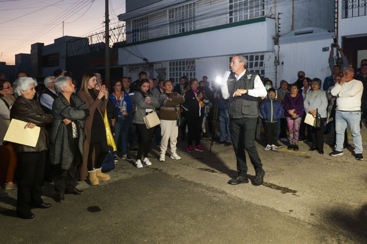 Puebla Brilla: renuevan 185 luminarias con tecnología LED en Villa Encantada para mejorar seguridad urbana
