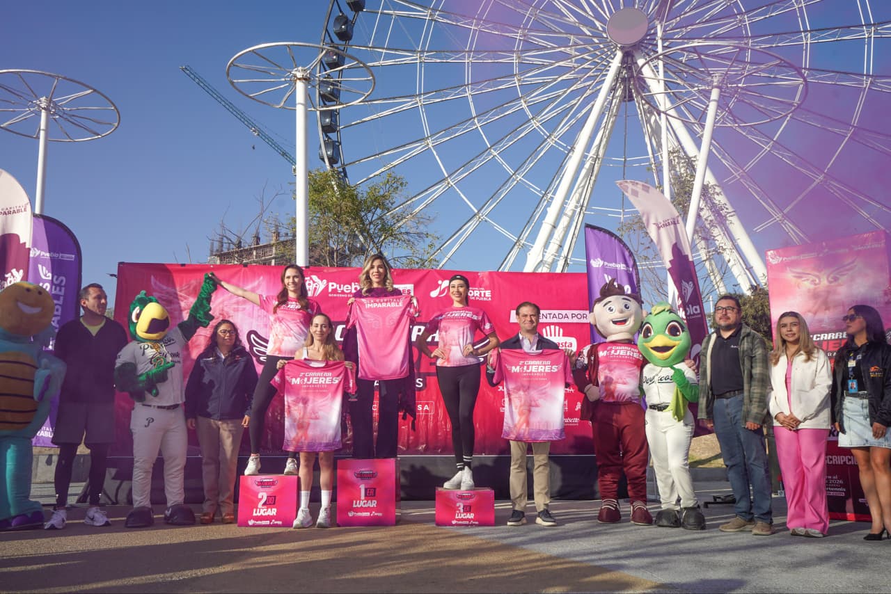 Presentan Carrera Mujeres Imparables 2026 en Puebla; habrá rutas de 3, 5.7 y 10 km
