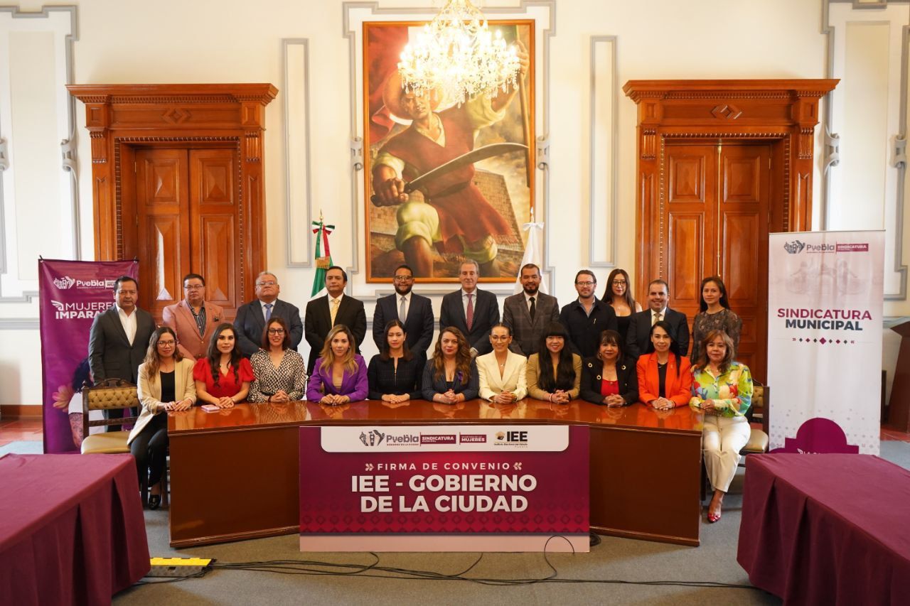 Ayuntamiento de Puebla e IEE firman convenio para fortalecer democracia y prevenir violencia política de género