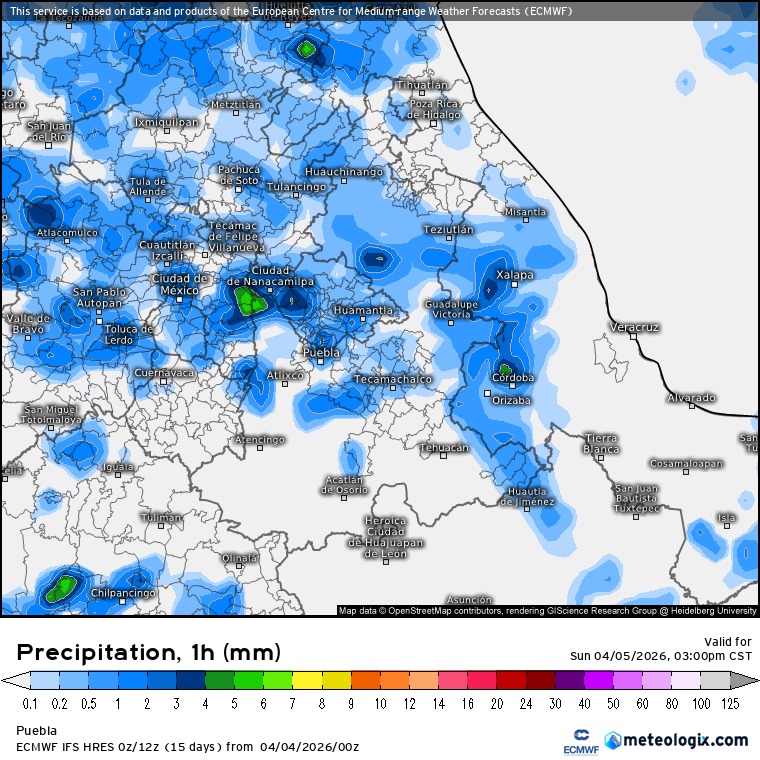 Frente Frío 43 provocará lluvias, vientos y granizo en Puebla