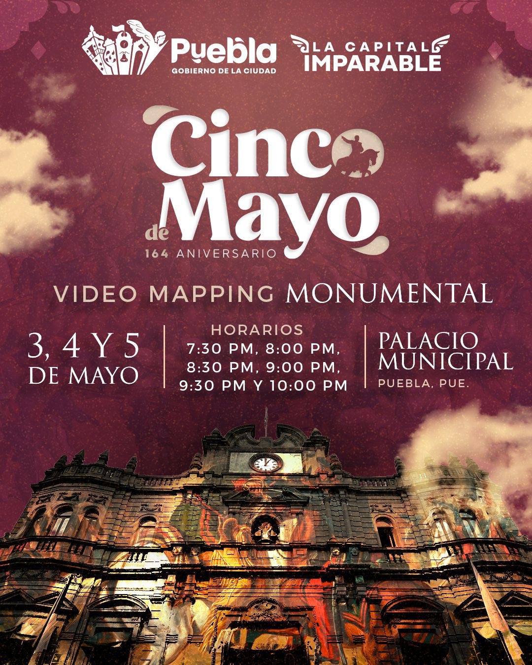 Pepe Chedraui invita al show de luces “Puebla, 5 de Mayo” en la fachada del Palacio