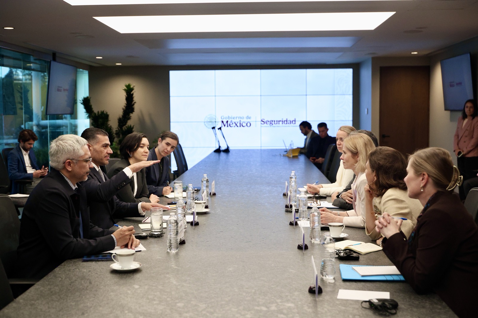 Harfuch y la Unión Europea refuerzan alianza contra cárteles y tráfico de armas