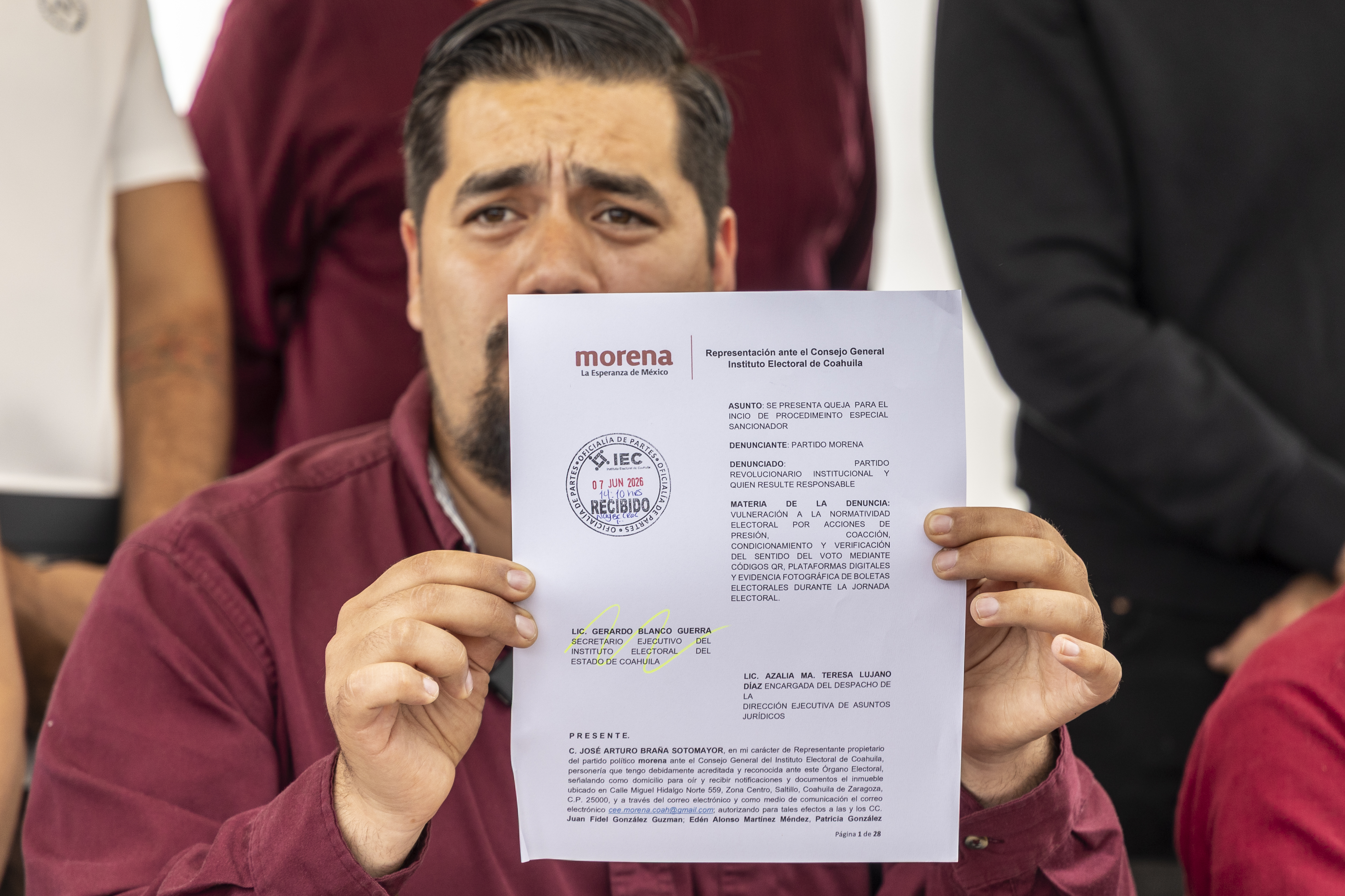 Morena denuncia presunta compra de votos y amenazas durante elección en Coahuila; acusan uso de códigos QR para favorecer al PRI