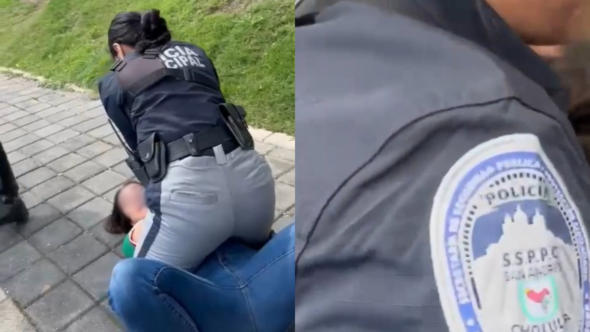 FGE y CDH Puebla investigan a policías de San Andrés Cholula por violento arresto de una mujer y sus hijos